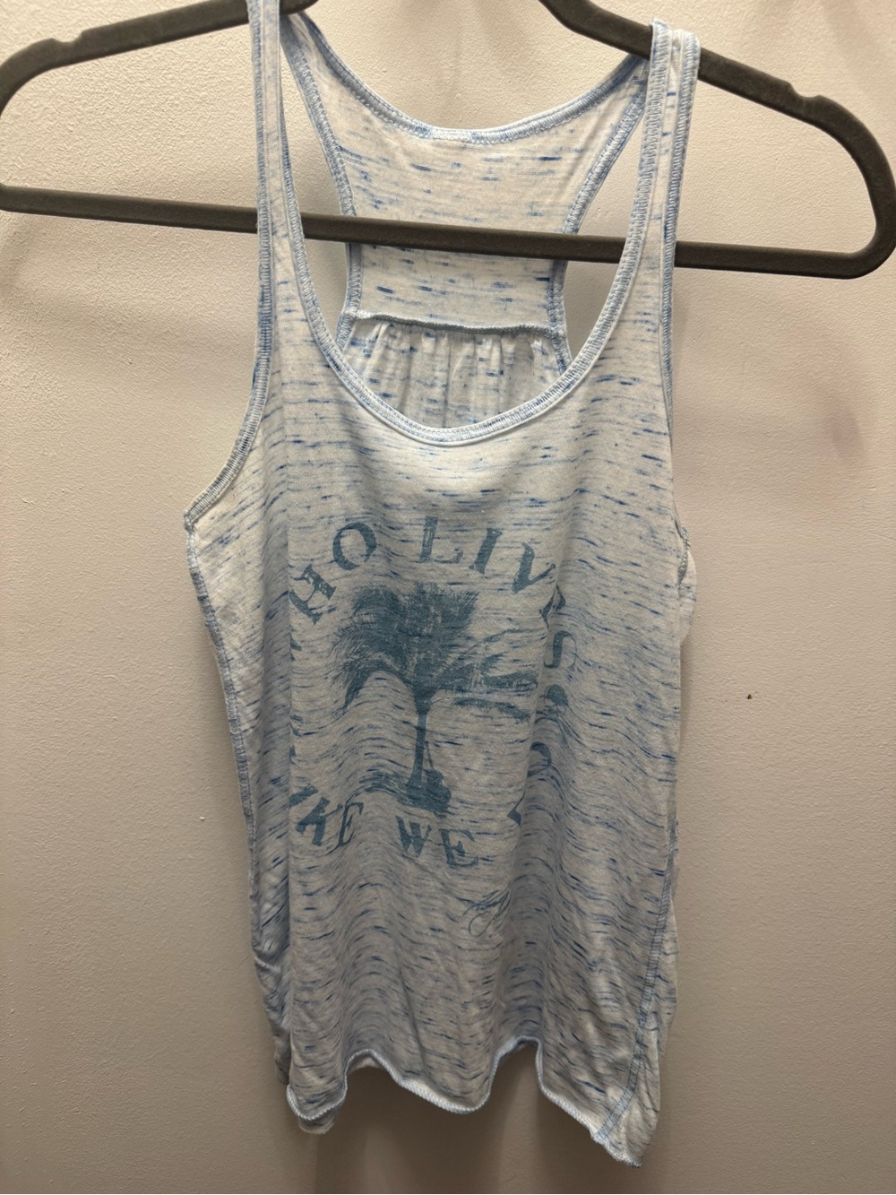 Kenny Chesney Light Blue Palm Graphic Racerback Concert Tank